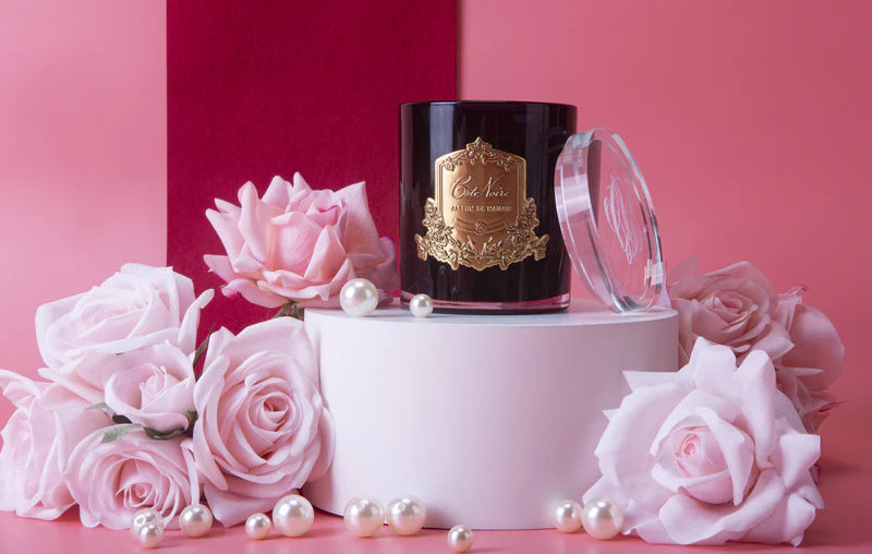 Cote Noire Charante Rose Candle Gold 450g