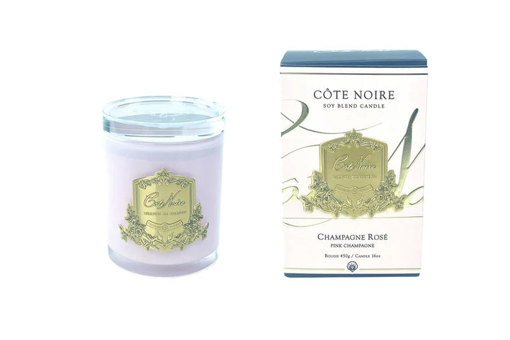 Cote Noire Pink Champagne Candle Gold 450g