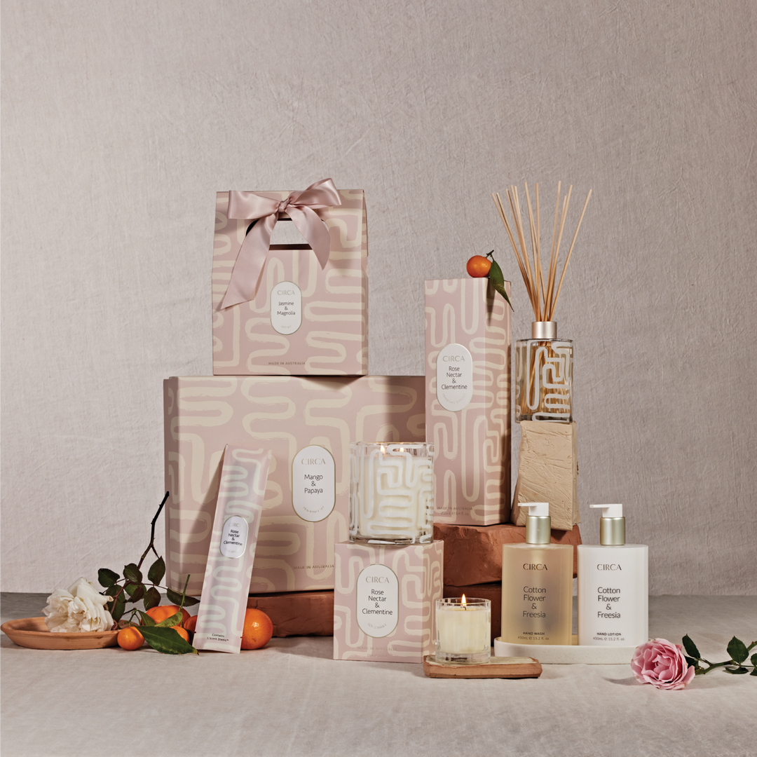 Circa Gift Bag Set (60g candle 50ml Hand Wash & Hand Lotion) Jasmine & Magnolia Mothers Day