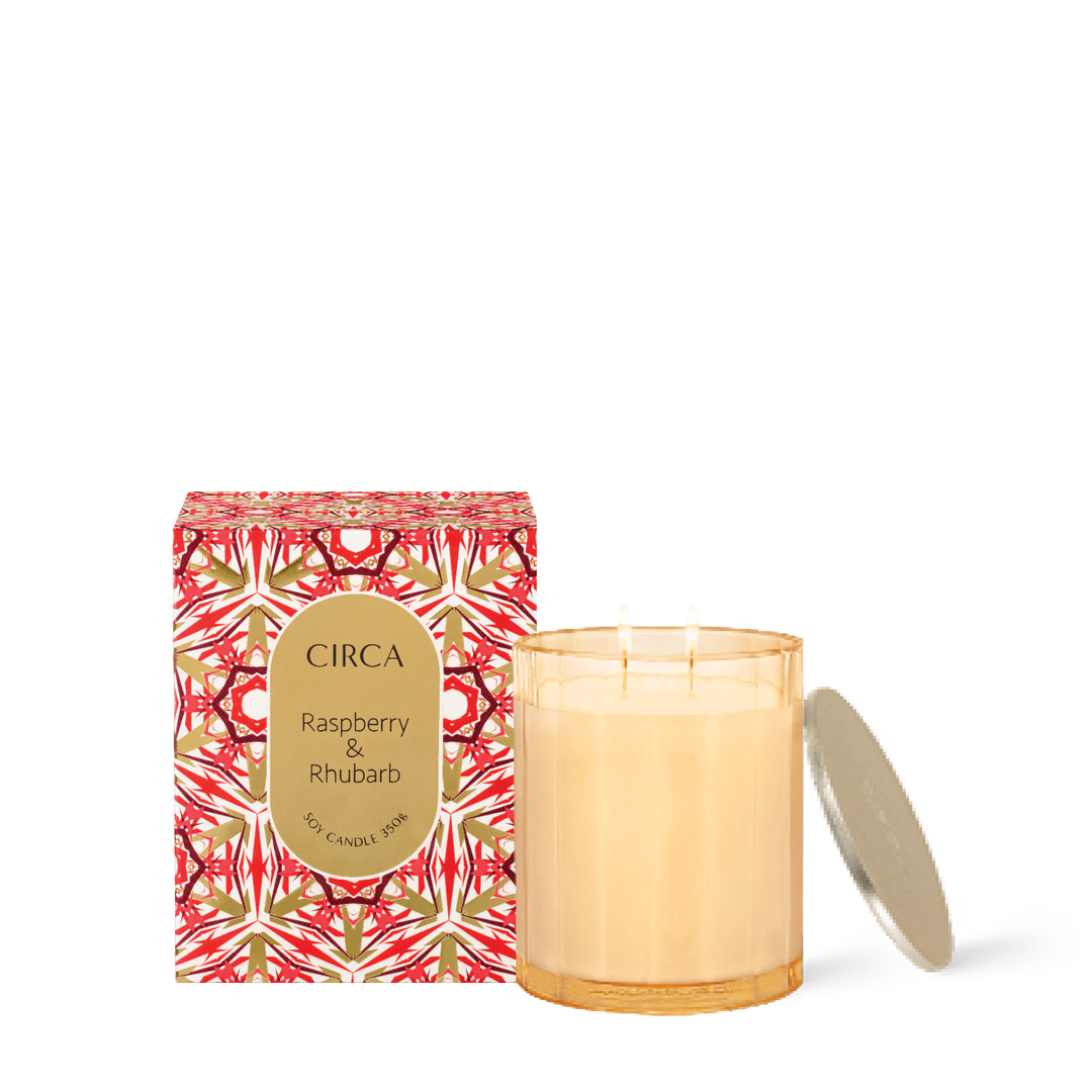 Circa Raspberry & Rhubarb 350g Candle Christmas