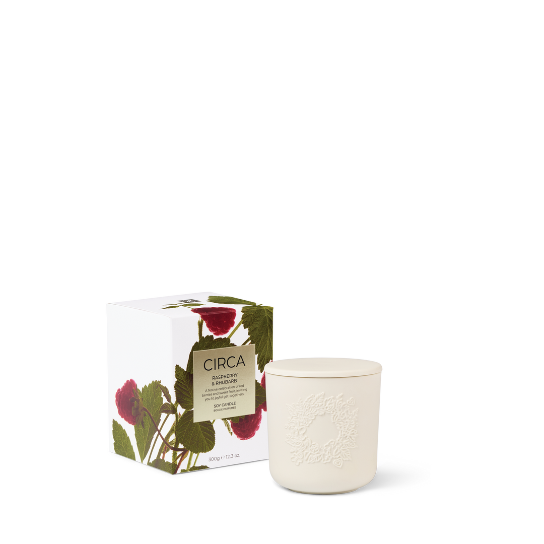 Circa 300g Candle - Raspberry & Rhubarb