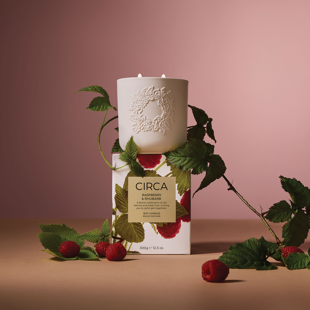 Circa 300g Candle - Raspberry & Rhubarb