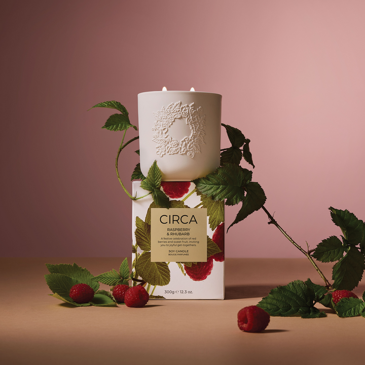 Circa 300g Candle - Raspberry & Rhubarb