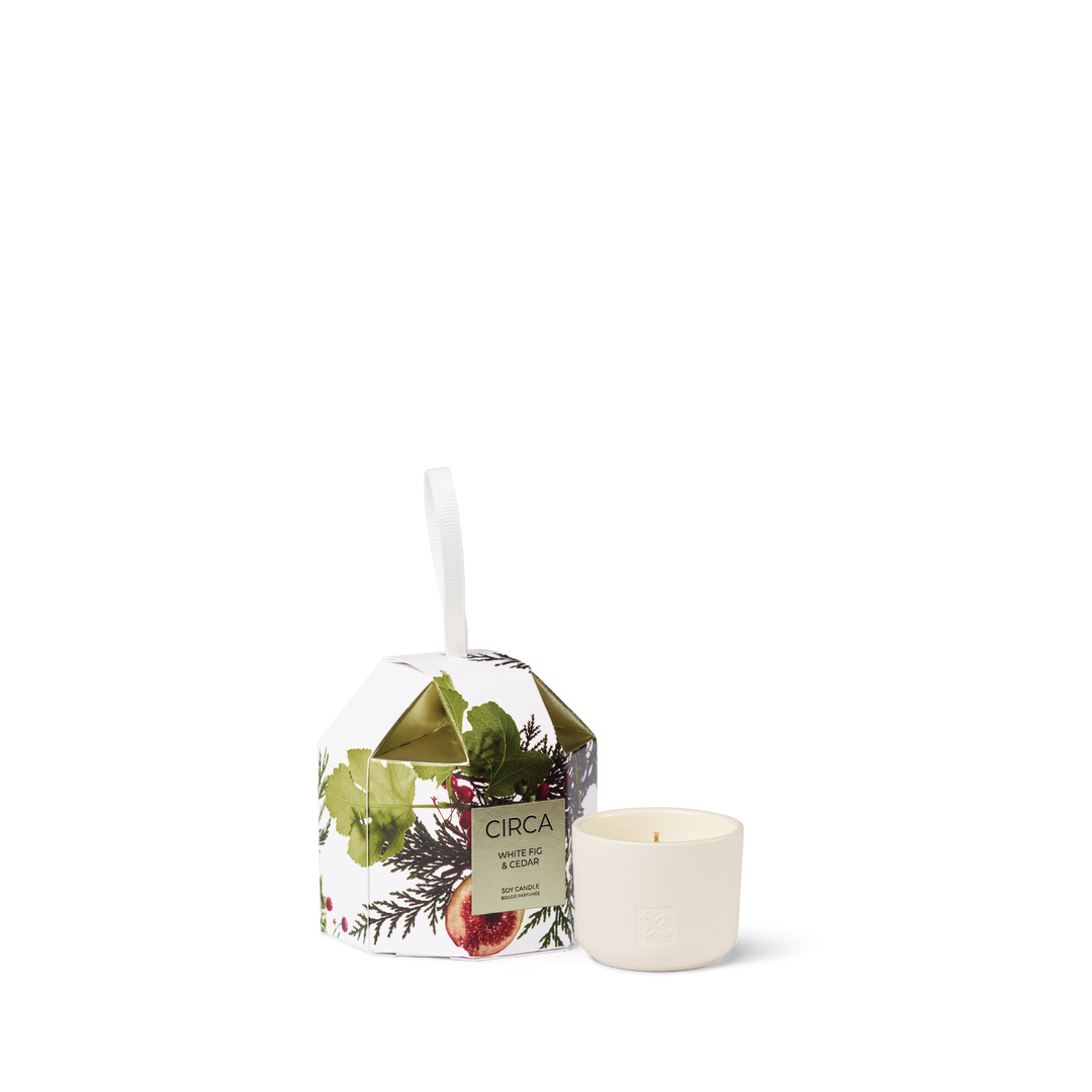 Circa 70g Christmas Bauble Candle - White Fig & Cedar