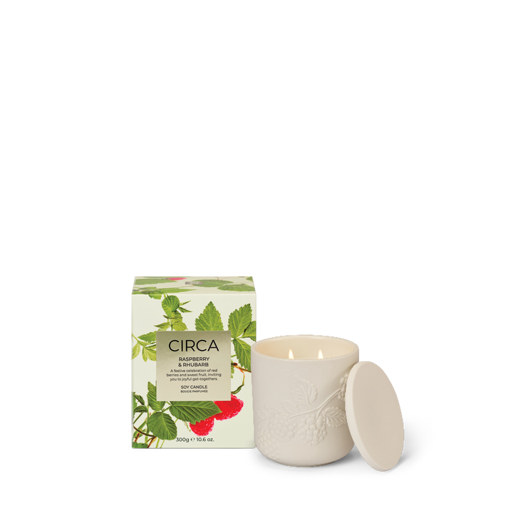 Circa 300g Candle - Christmas - Raspberry &amp; Rhubarb