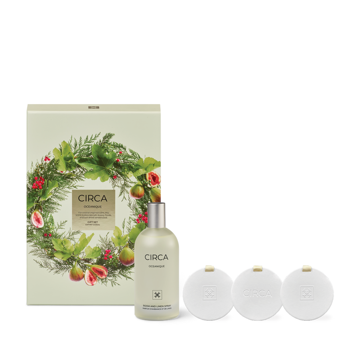 Circa 100ml Oceanique Gift Set (3 x Ceramic Stones, 100ml Room &amp; Linen Spray) - Christmas - Oceanique