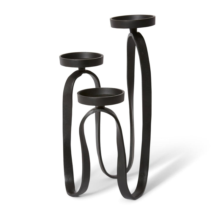 Una Candle Holder 29x28x47cm Black