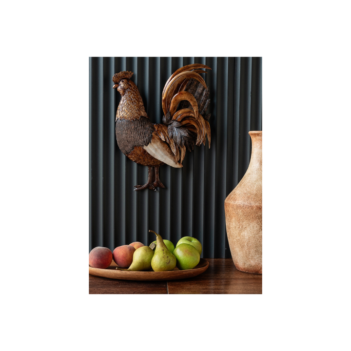 Capiz Rooster Wall Art 40x32.5cm