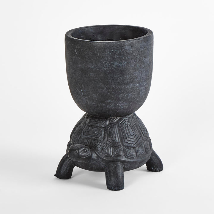 Terry Turtle Planter Black Large L:19 W:14 H:24