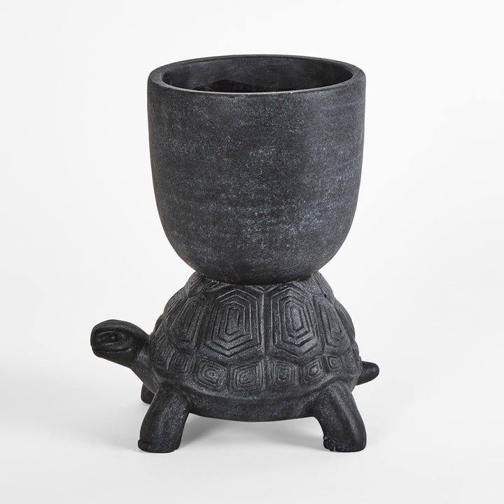 Terry Turtle Planter Black Large L:19 W:14 H:24