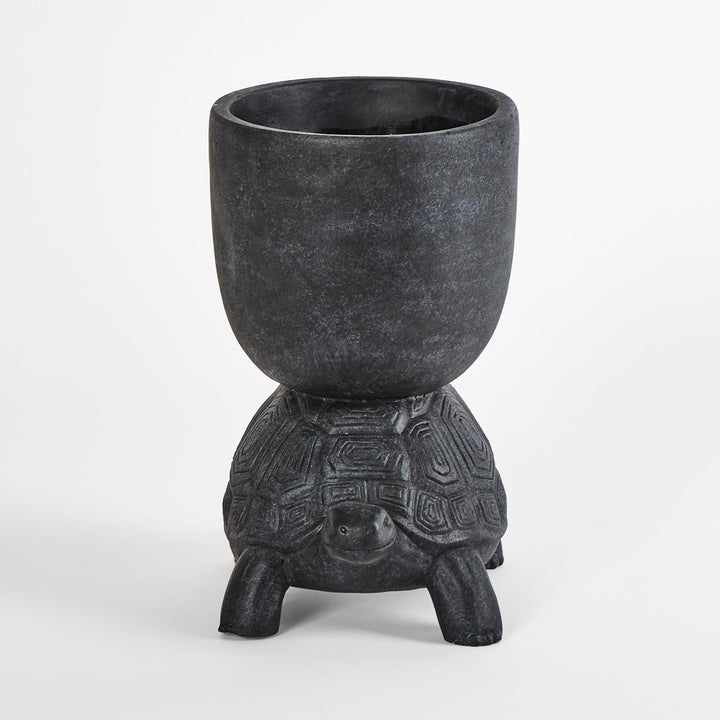 Terry Turtle Planter Black Large L:19 W:14 H:24