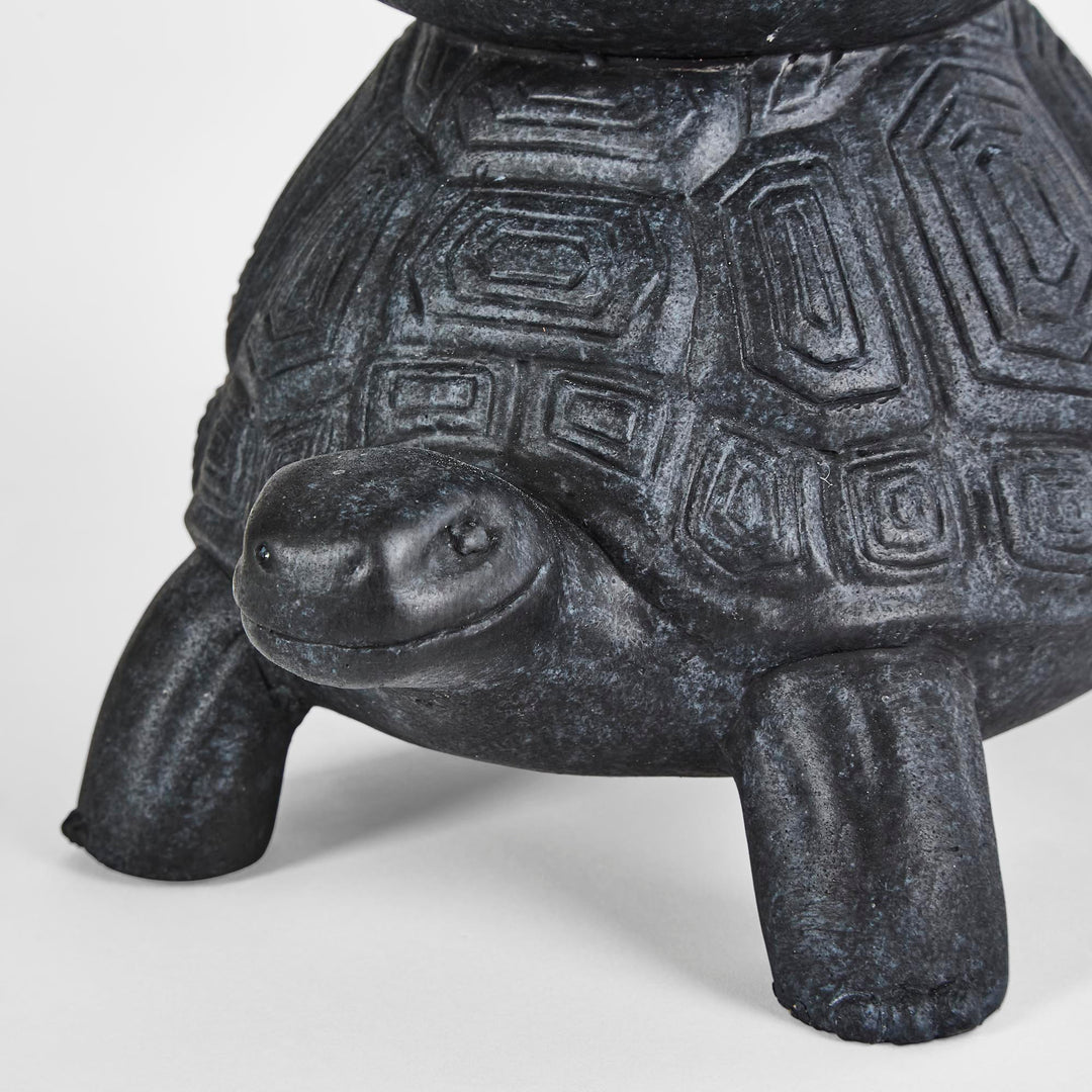 Terry Turtle Planter Black Large L:19 W:14 H:24