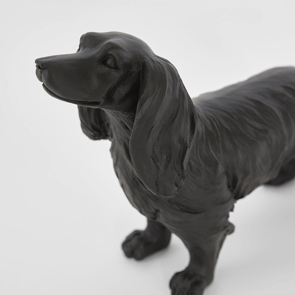 Coco Dachshund Sculpture Black 17.8x8.5x25cm