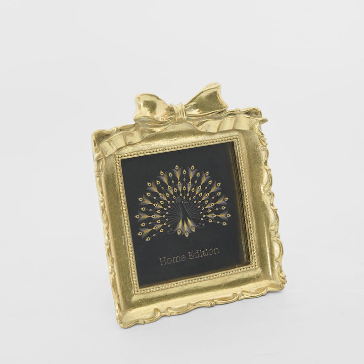 Vera Bow Photo Frame 4 x 4 Gold