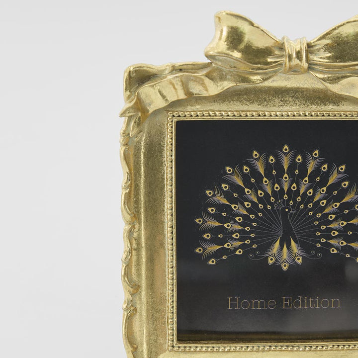 Vera Bow Photo Frame 4 x 4 Gold