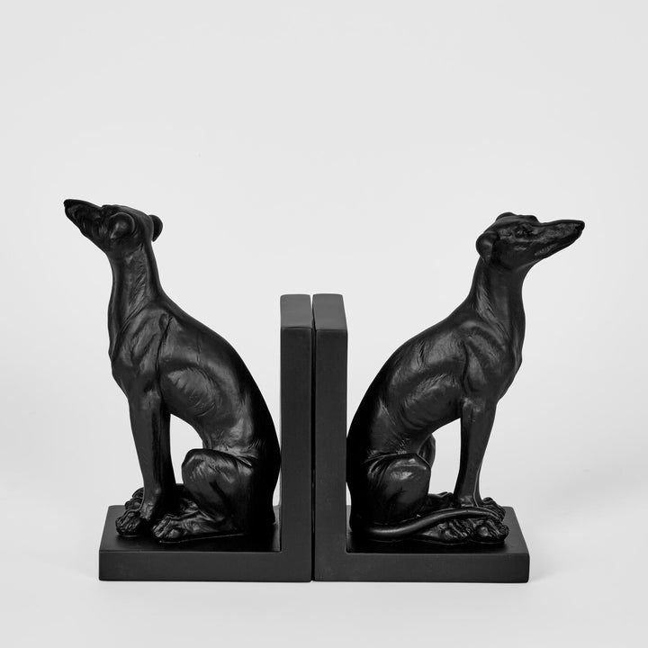 Lino Dog Bookends Black 31x10x21.6cm