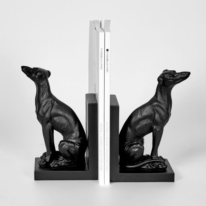 Lino Dog Bookends Black 31x10x21.6cm