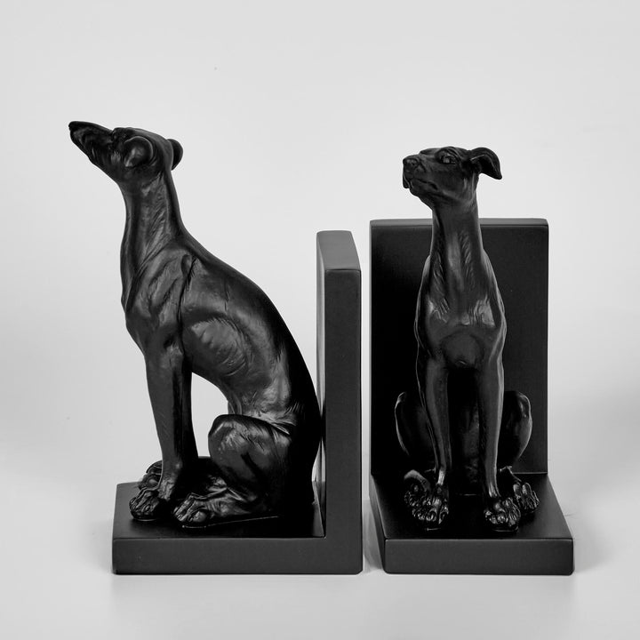 Lino Dog Bookends Black 31x10x21.6cm