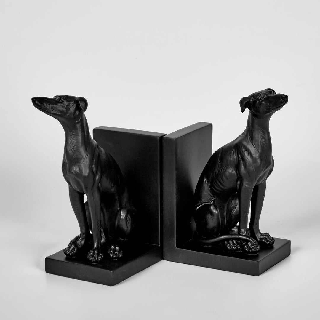 Lino Dog Bookends Black 31x10x21.6cm