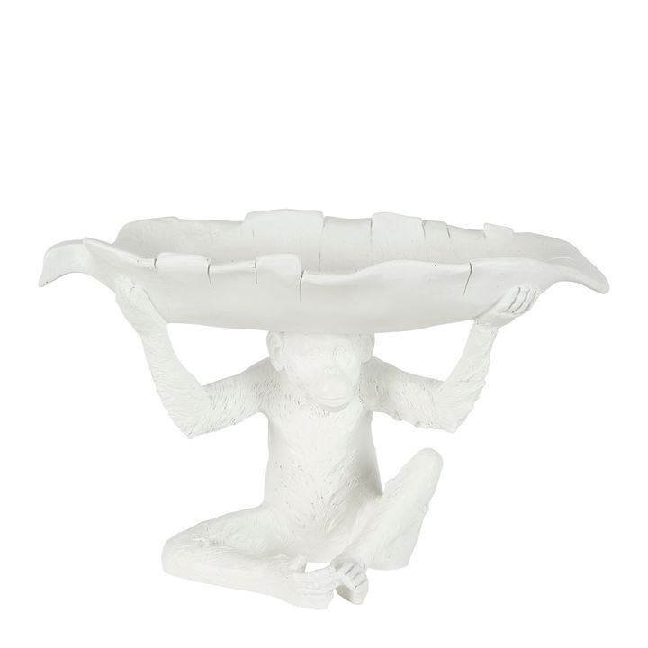 Louis The Monkey Bowl White 40x25cm