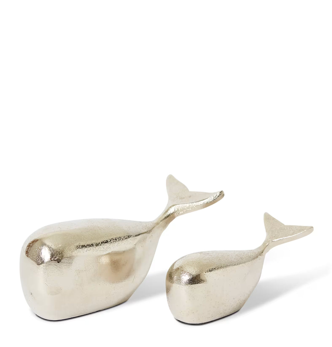 Whale Sculpture 17x8x9cm Nickel
