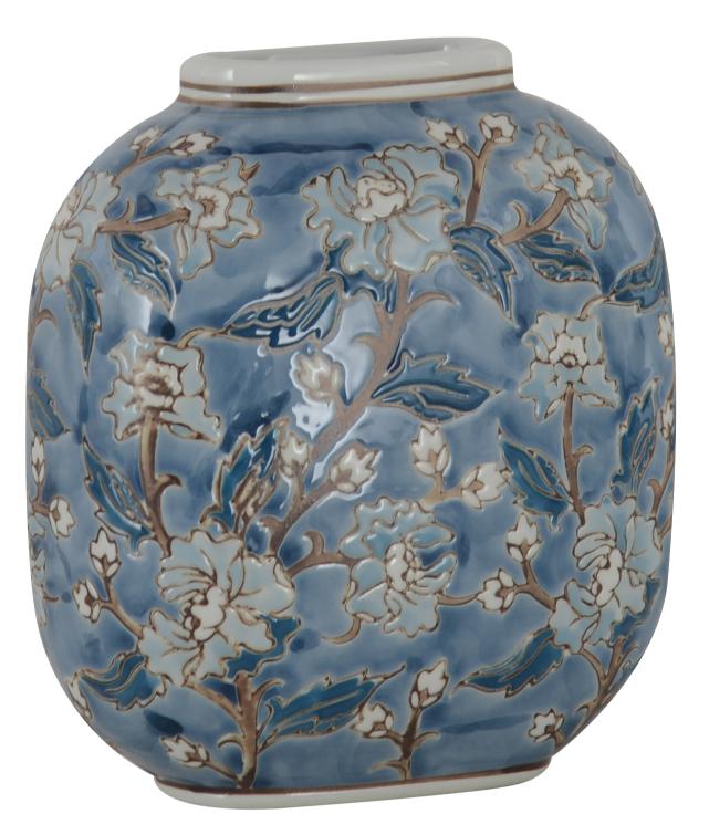 Willow Oval Vase 15cm Blue