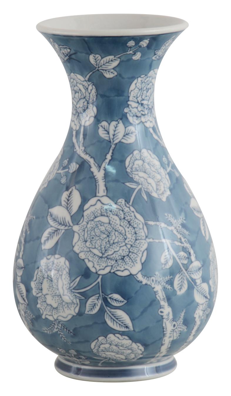 Peony Vase 30.5cm Blue