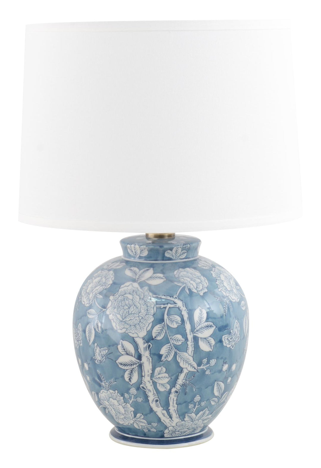 Peony Round Lamp 25.5cm Blue