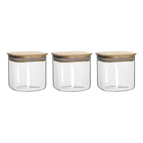 Ecology Store Set of 3 Square Canisters 10.5cm/700ml
