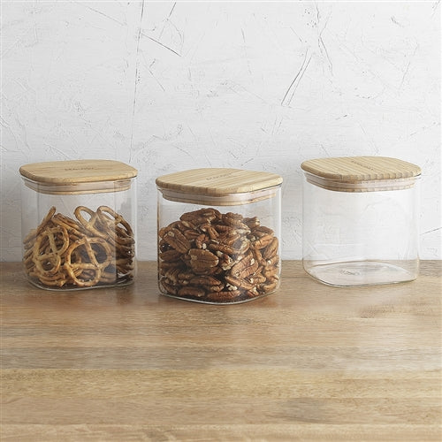 Ecology Store Set of 3 Square Canisters 10.5cm/700ml