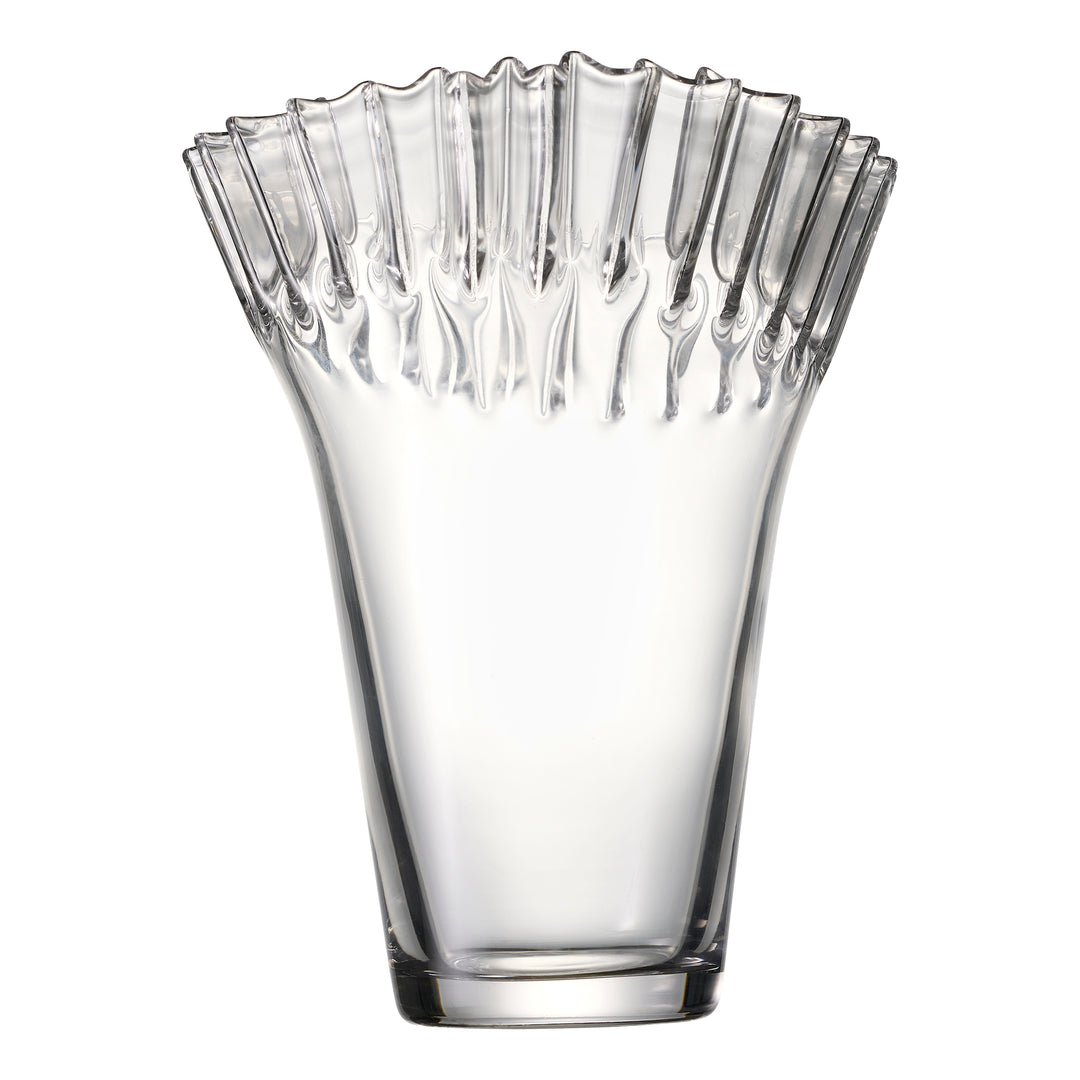 Ecology Tousle Fluted Vase 29cm Clear
