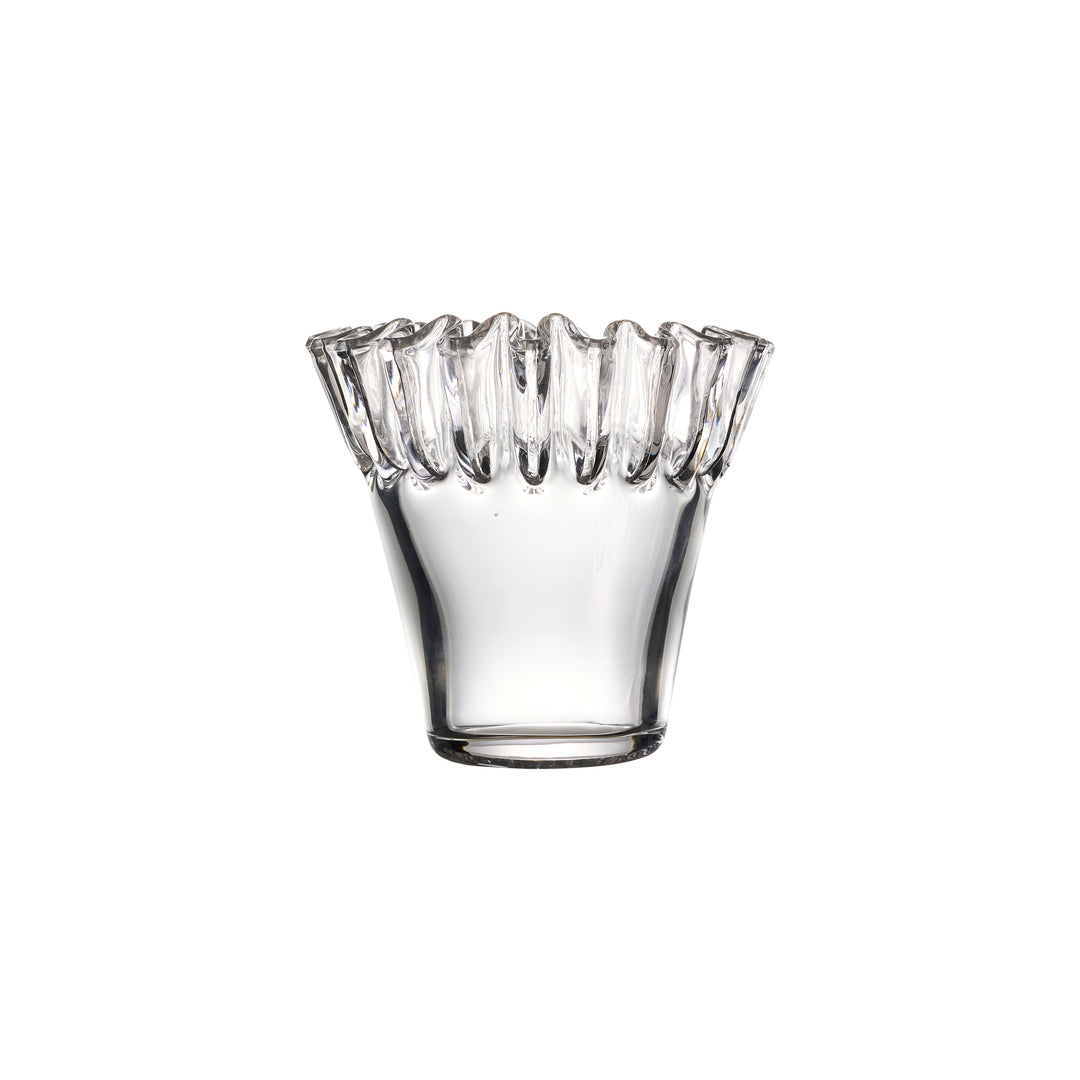 Ecology Tousle Fluted Vase 14cm Clear