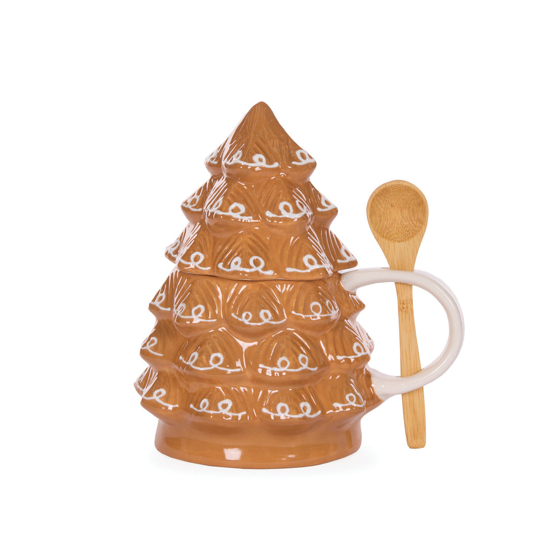 Gingerbread Tree Mug And Spoon 16 x 12.5 x 17 cm