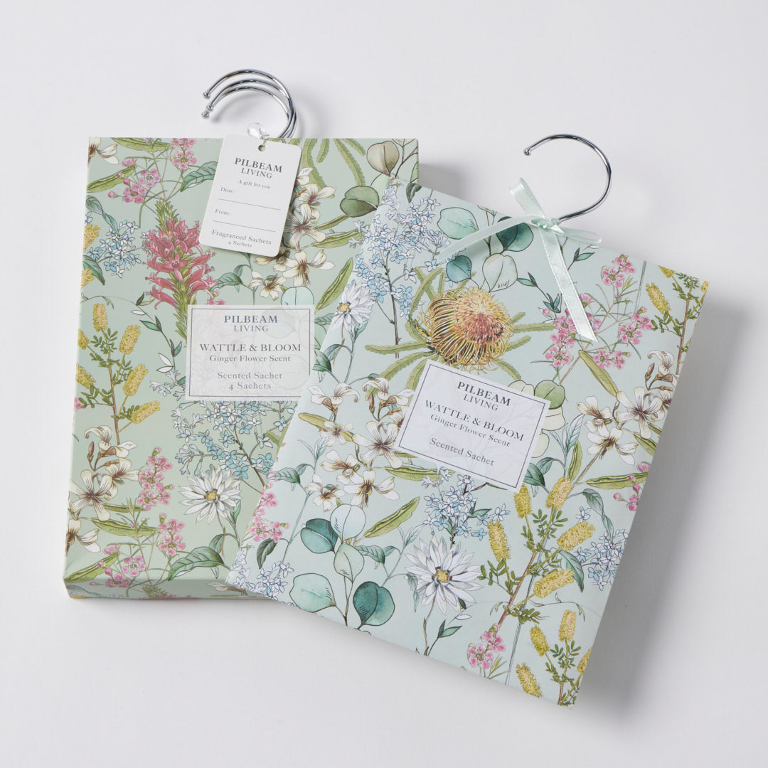Wattle & Bloom Scented Hanging Sachets 4x60g