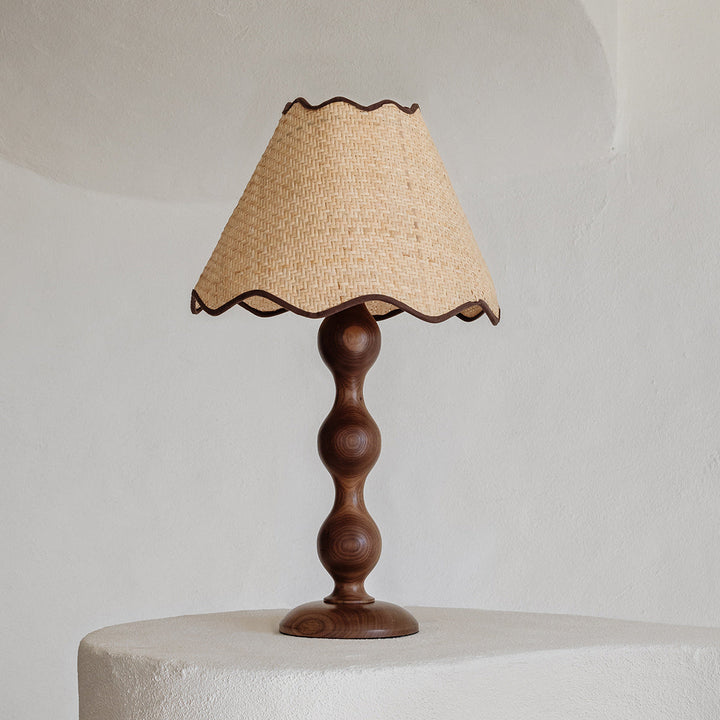 Evie Table Lamp - Walnut