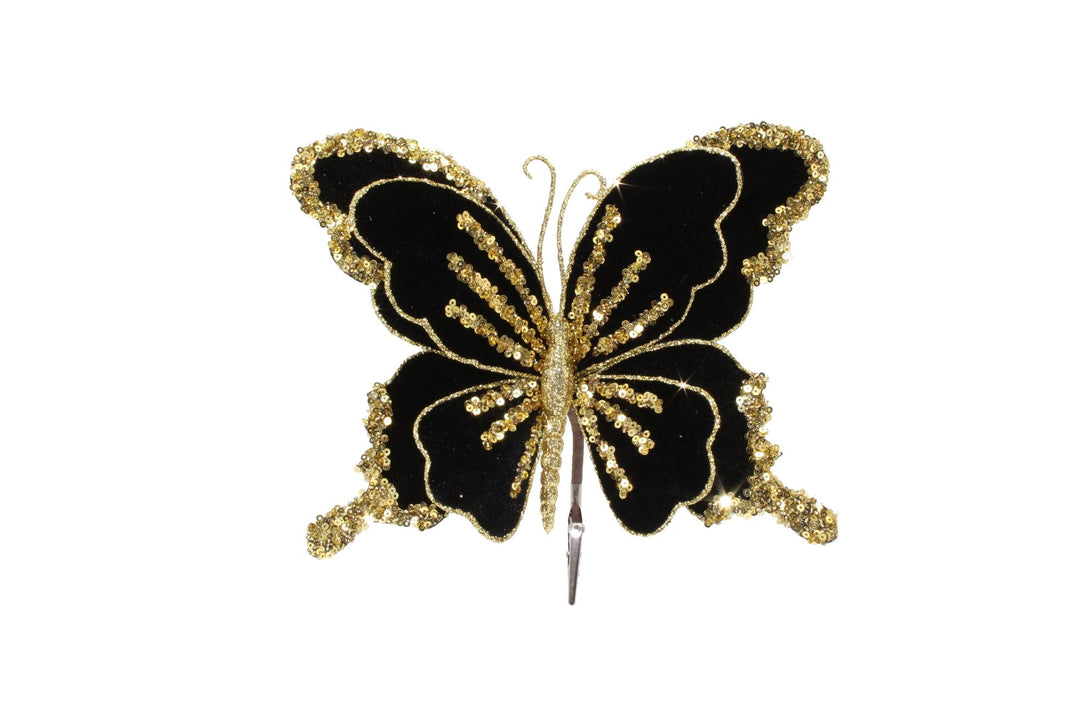 Butterfly Clip Black Gold 24cm