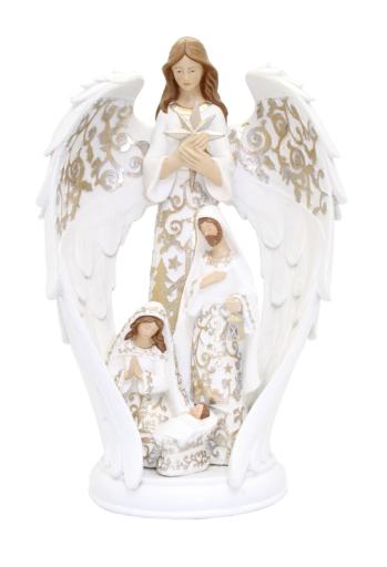 White Nativity Angel 40cm