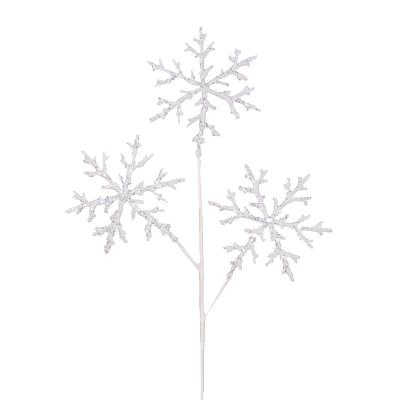 White Snowflake Spray 78cm Fabric