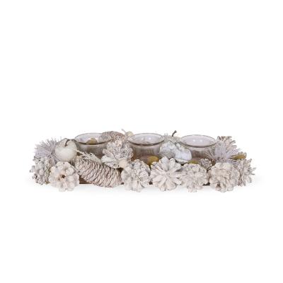 39cm Nordic Frost Centrepiece 39x15x9cm Polyfoam
