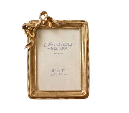 Vintage Bow 13x18cm Frame Gold