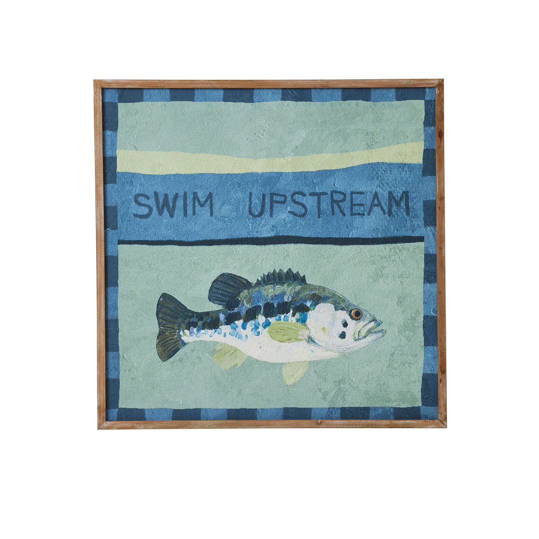 Upstream Frame Print 80x80cm Blue