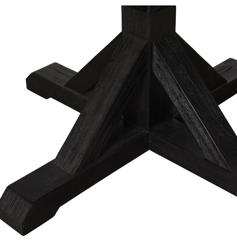 Deckler Black Round Dining Table 120x120x77cm