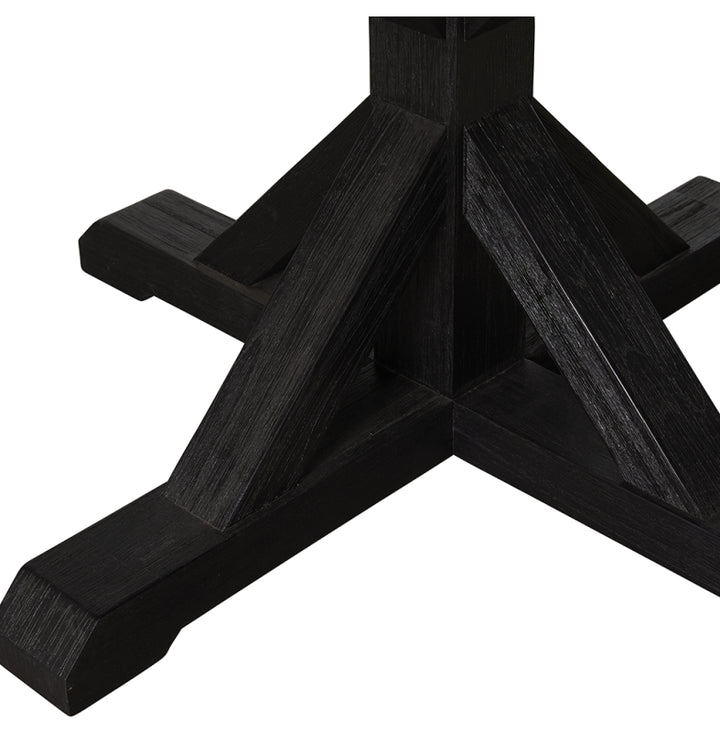 Deckler Black Round Dining Table 120x120x77cm