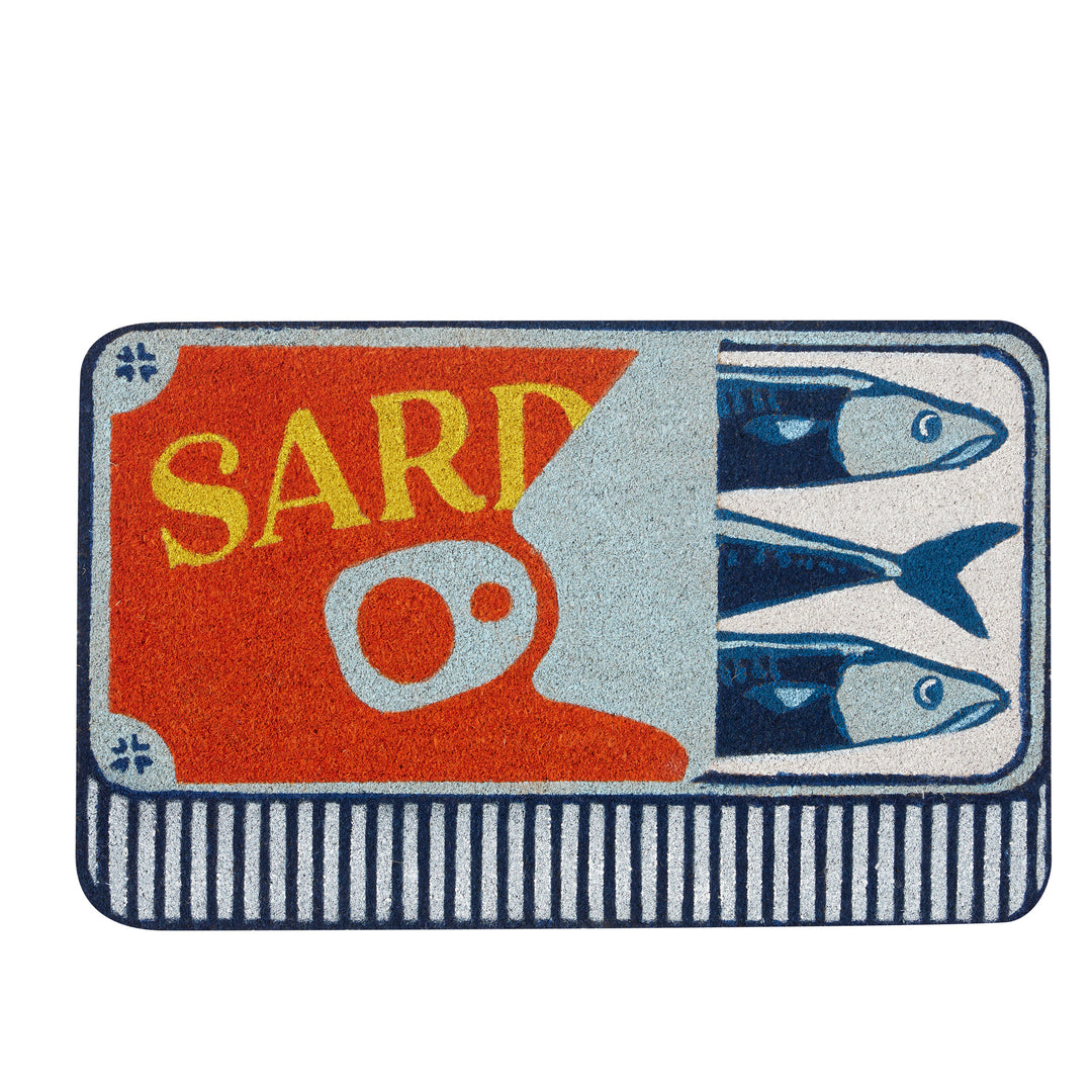 Sardine PVC Back Coir Mat Blue 50x80cm