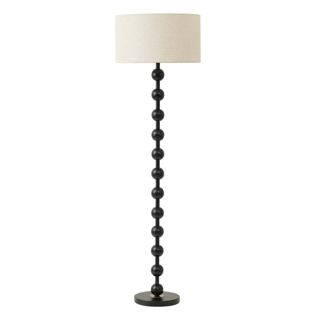 Mayer Metal Floor Lamp 45x153cm Blk/Nat