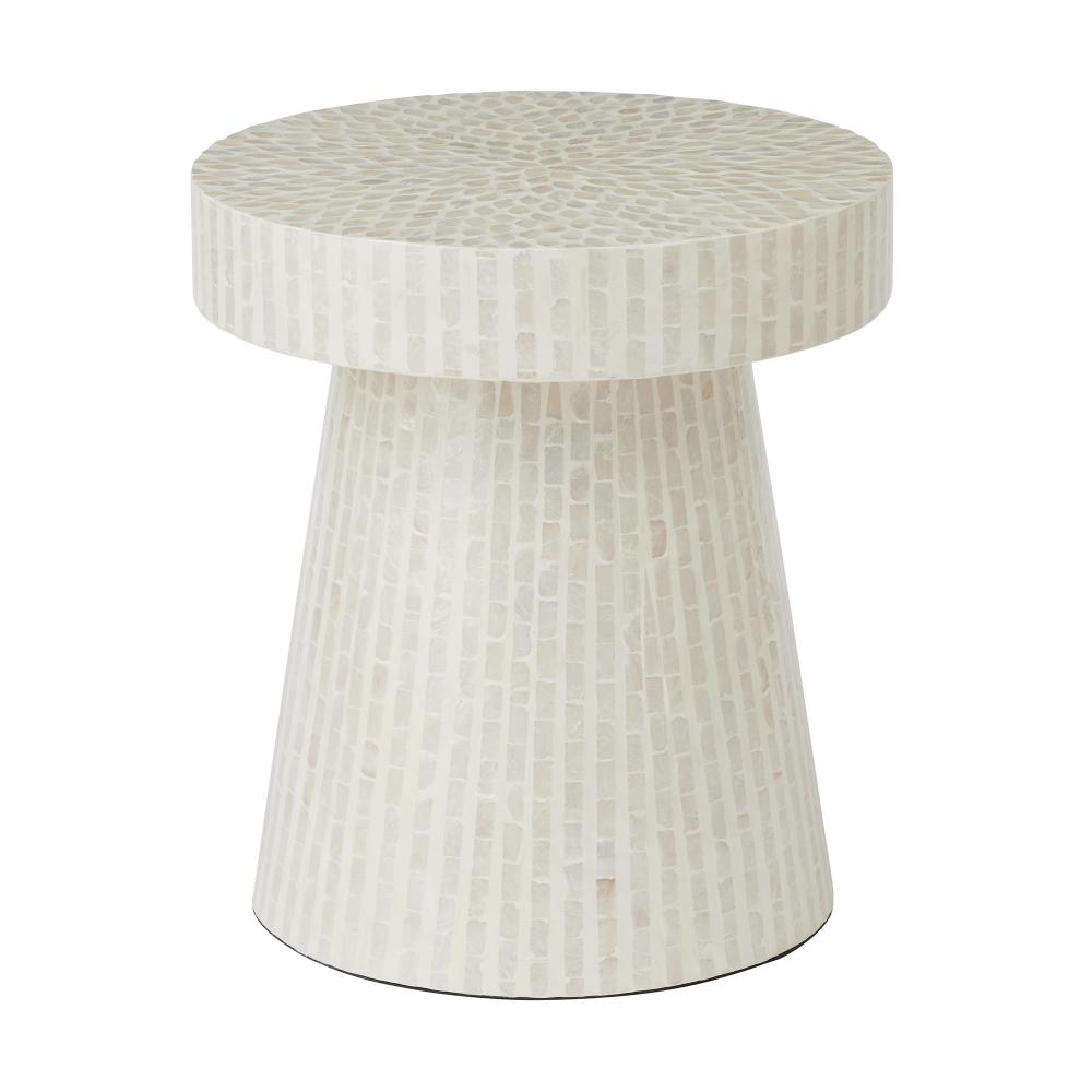 Cheyenne Inlay Side Table 45x50cm Ivory