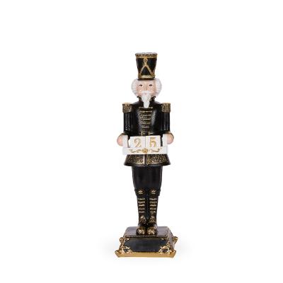 Black And Gold Nutcracker Countdown 10x31.5 cm Resin