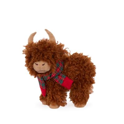 Adorable Tartan Highland Cow Standing 25x13x26cm
