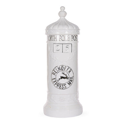 Silver And White Mailbox Countdown 13x36cm Resin