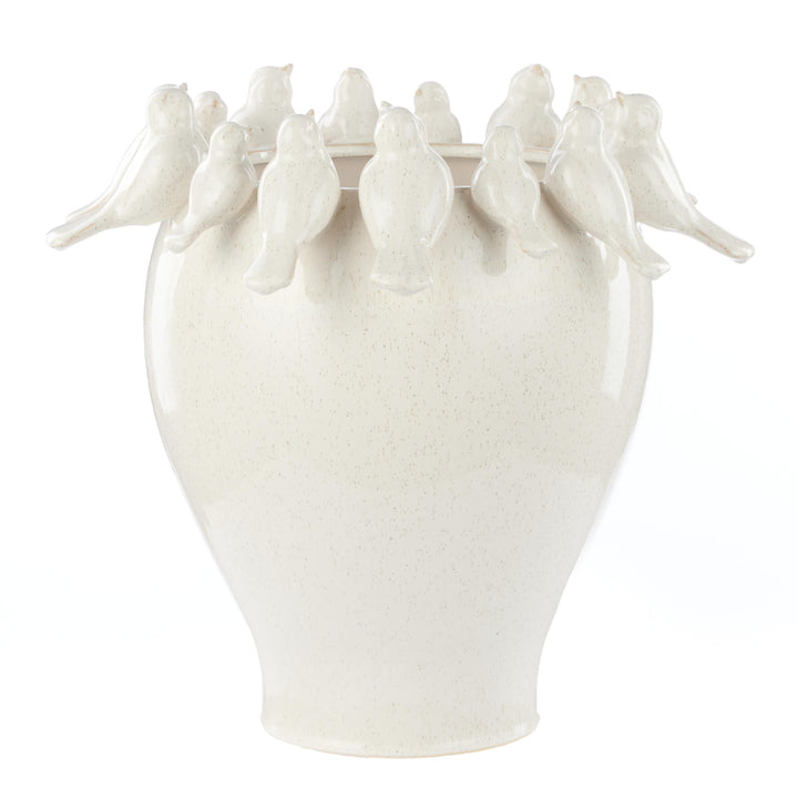Rosemary Ceramic Bird Vase Lg 40x40x38.5cm